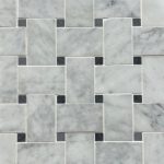 Large Basket Weave Carrara Bardiglio Honed